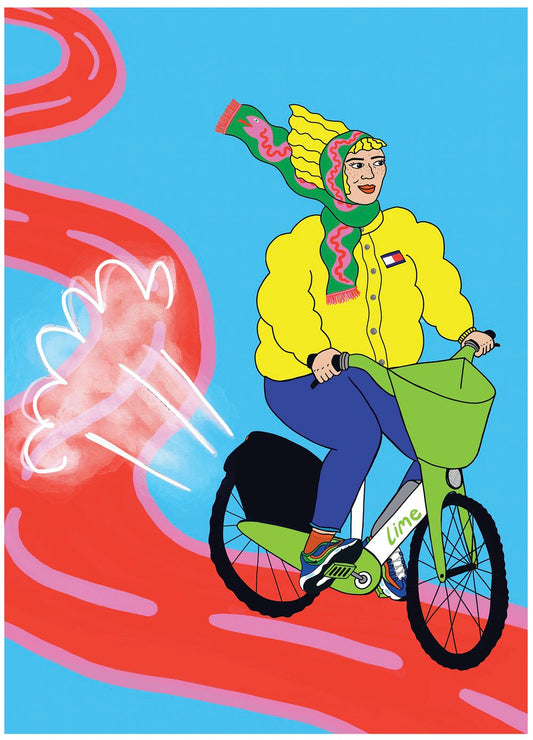 Lime Bike Postcard