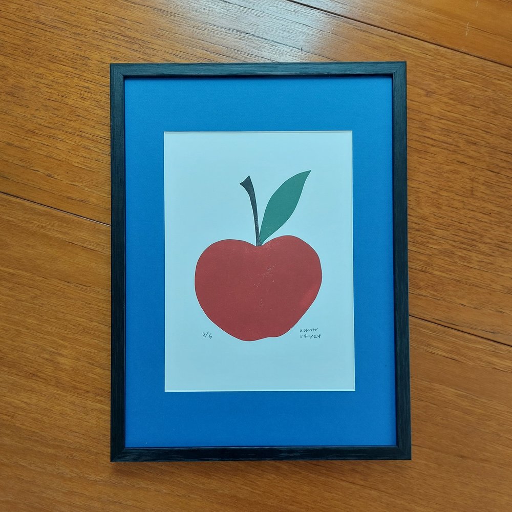 Apple Linocut