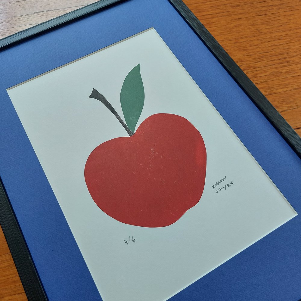 Apple Linocut