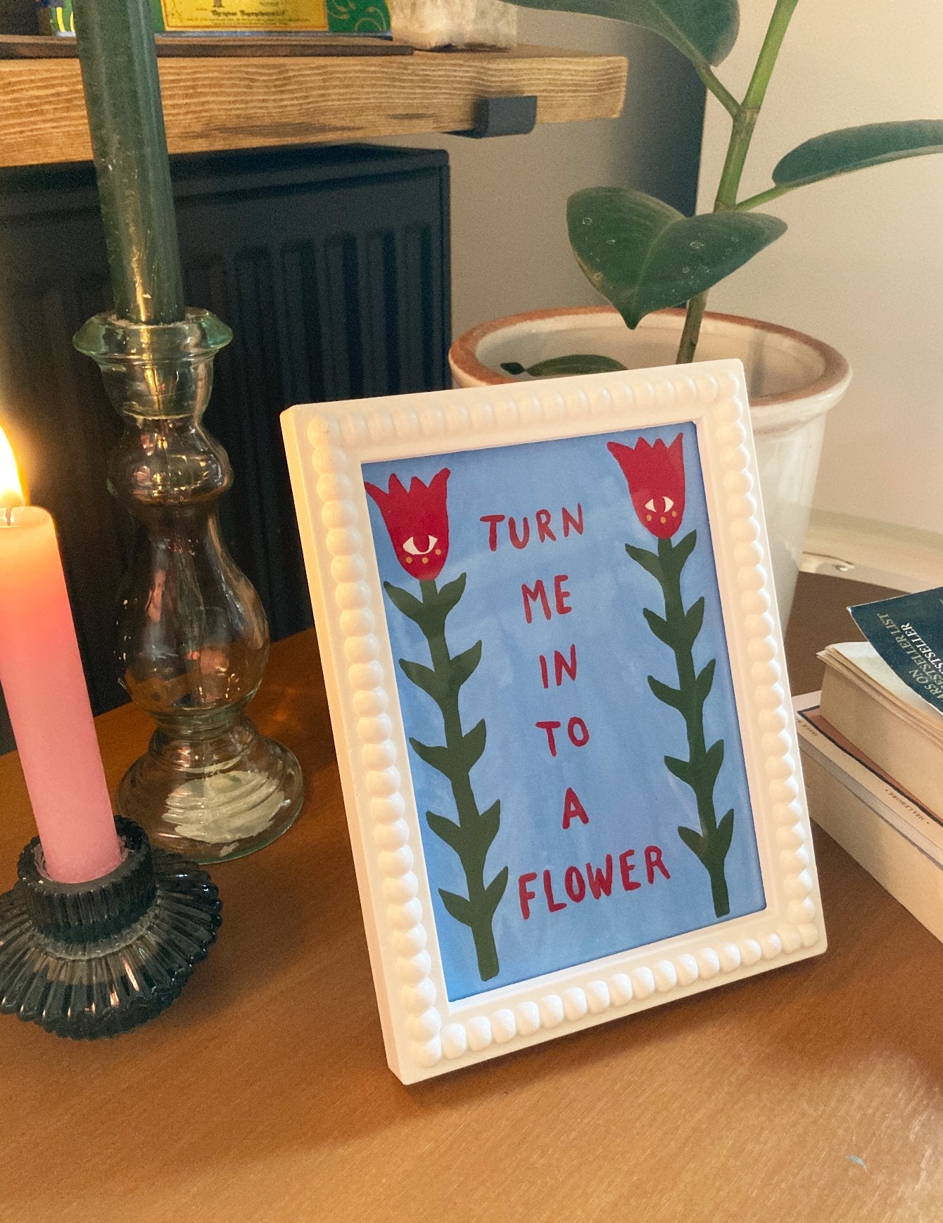 Turn Me Into A Flower Original Mini Painting