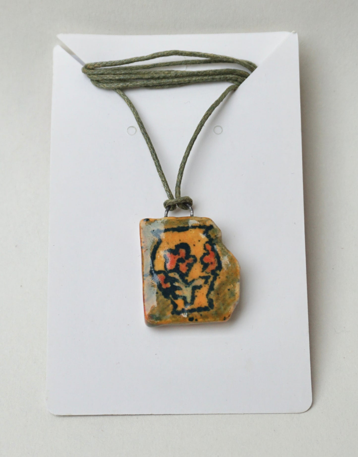 Orange Vase Necklace