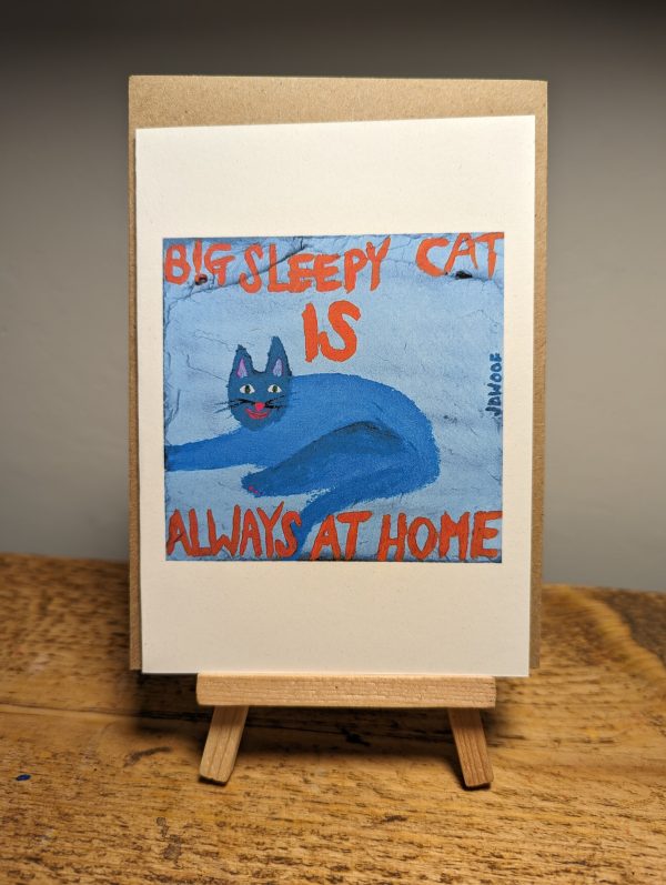 Big Sleepy Cat Card