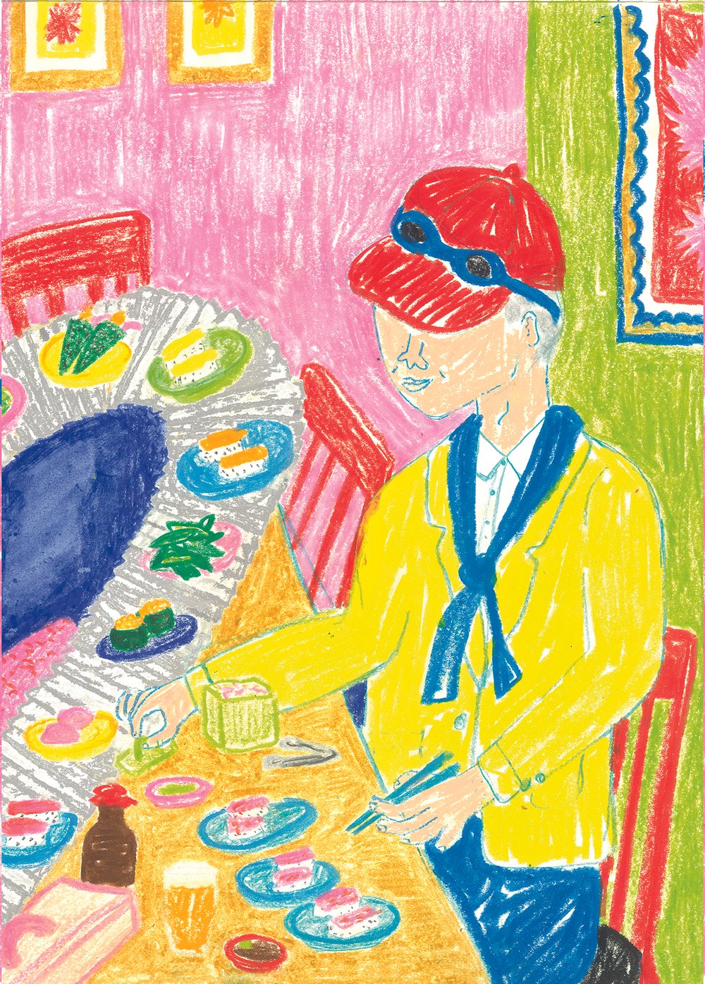 Sushi Man Postcard-Neighbourhood Store