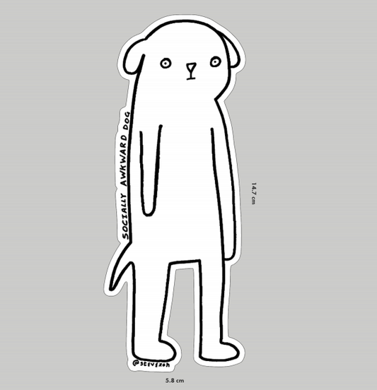 Socially Awkward Dog Sticker