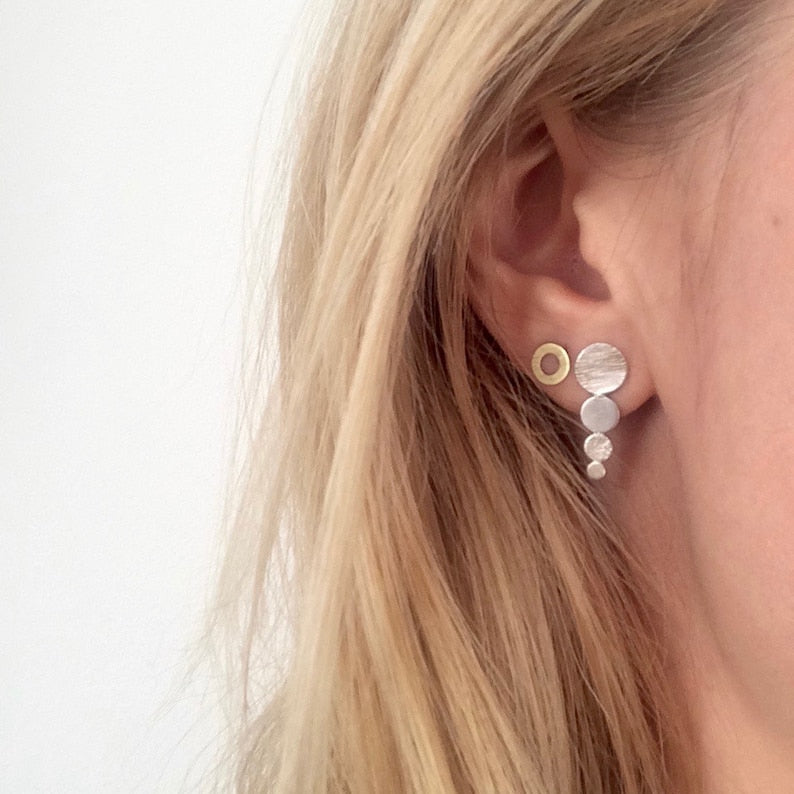 Tiny brass circle studs-Neighbourhood Store
