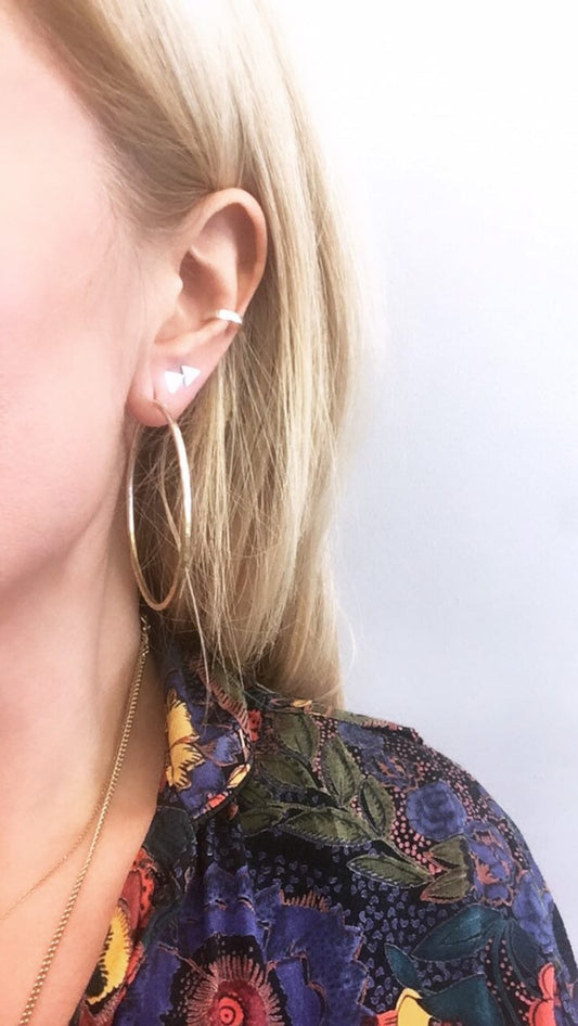 Hammered Solid Silver Ear Cuff-Neighbourhood Store