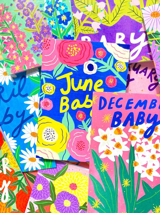 New Baby Card - One For Each Month