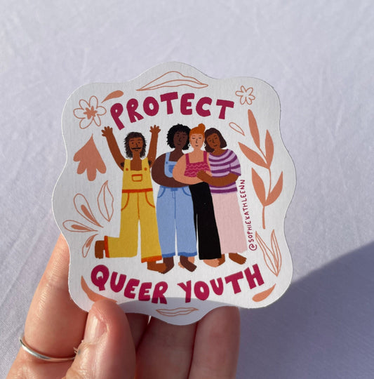 Protect queer youth sticker-Neighbourhood Store