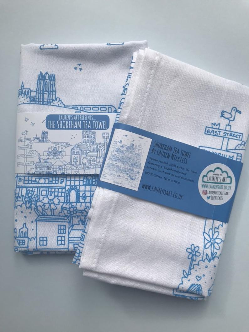 Shoreham by Sea Tea Towel-Neighbourhood Store