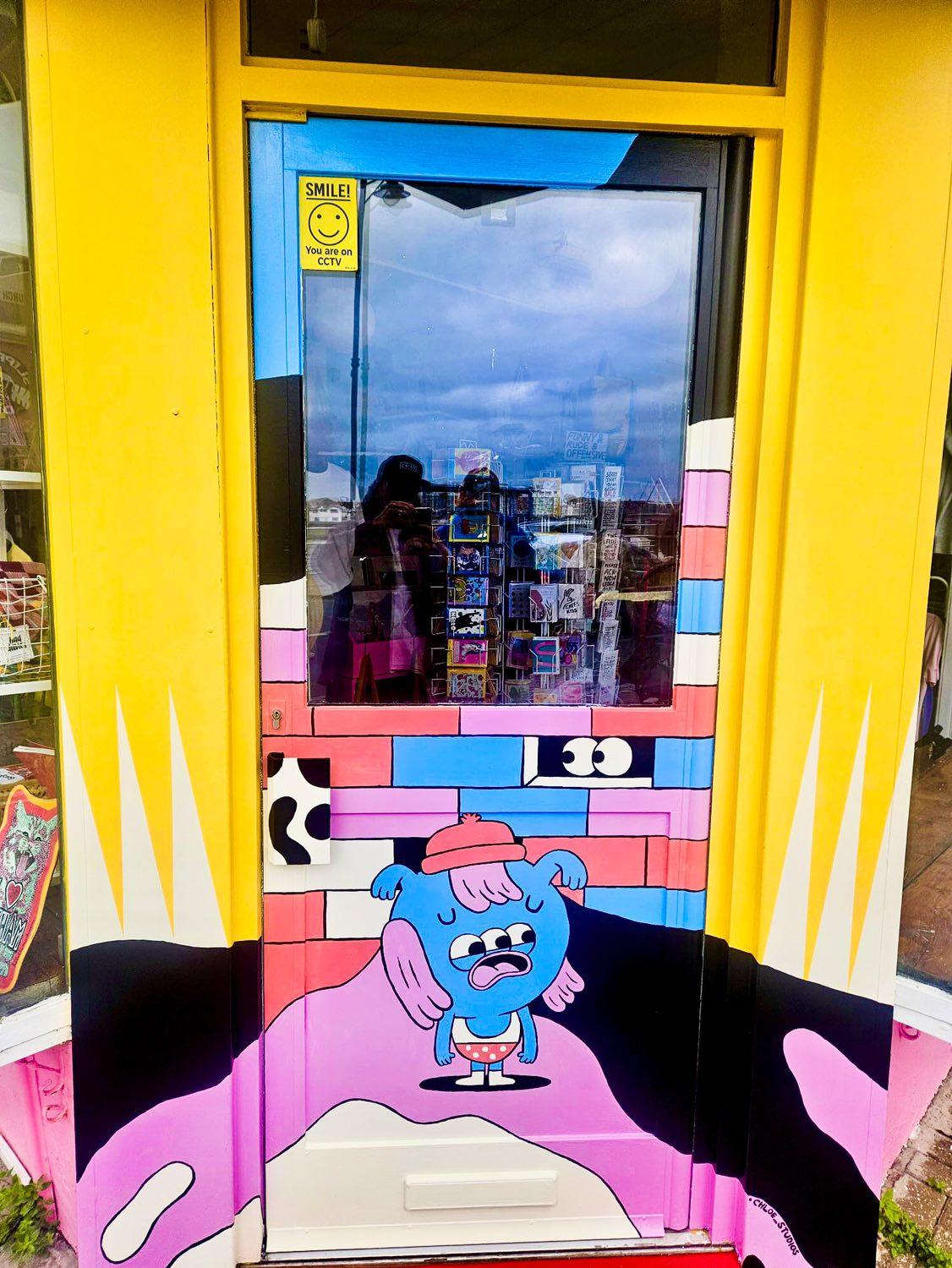 Chloe Batchelor street art design Neighbourhood Store door