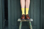 Yellow Wide Rib Socks