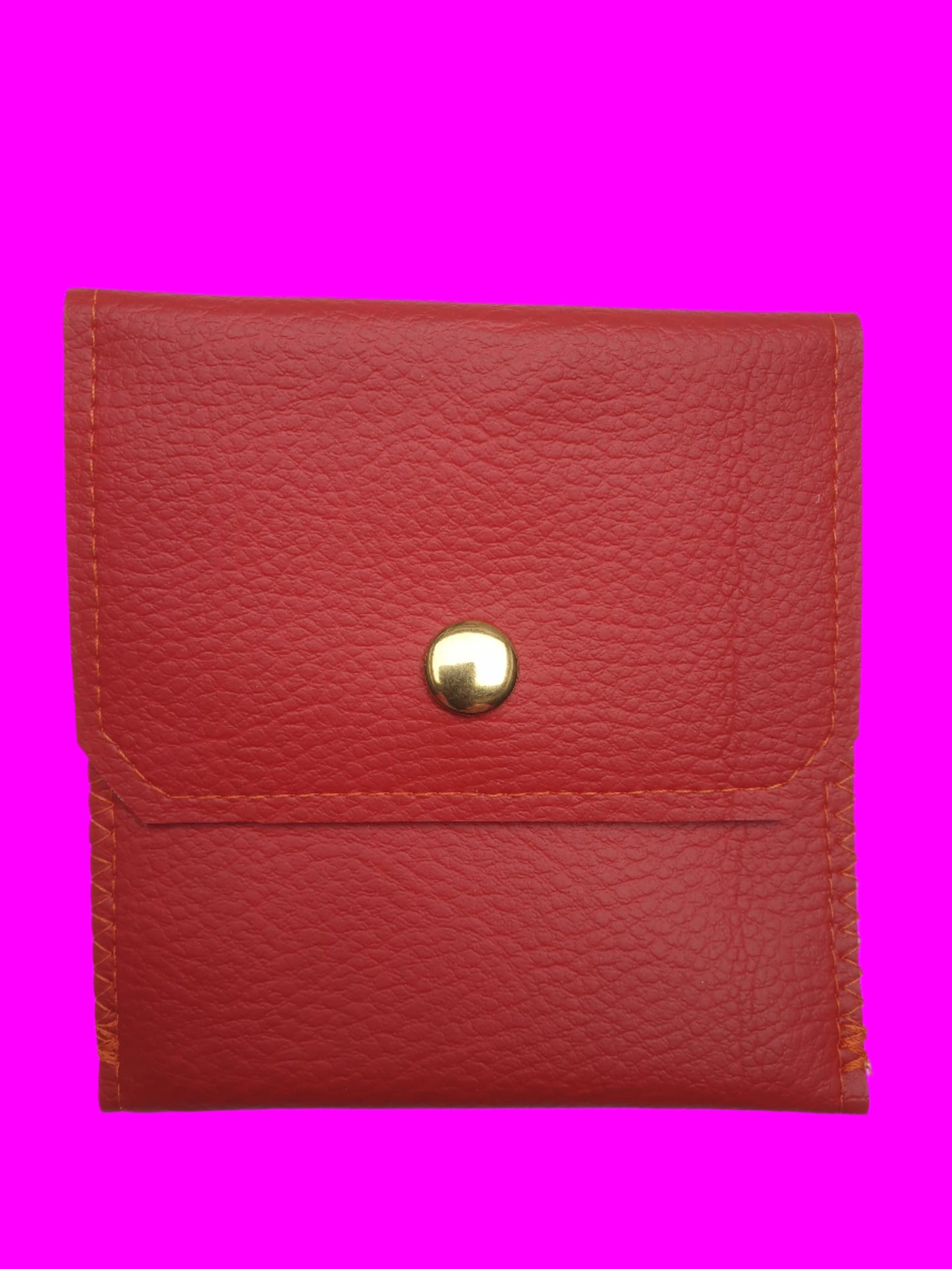 Faux Leather Square Pocket Purse