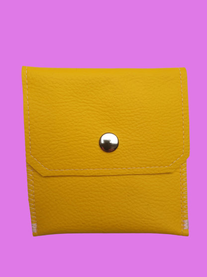 Faux Leather Square Pocket Purse