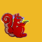 Squirrel Sticker/ Paste Up Style