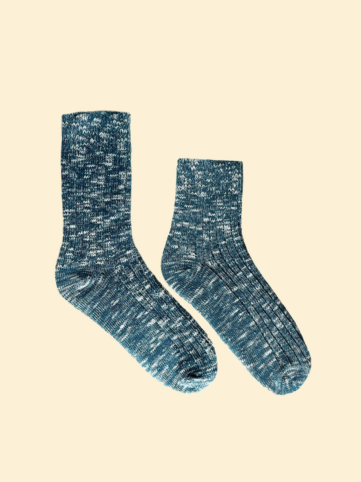 Blue Chunky Knit Socks