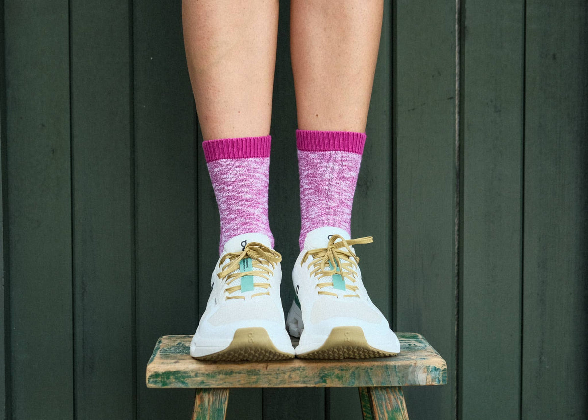Raspberry Classic Slub Socks
