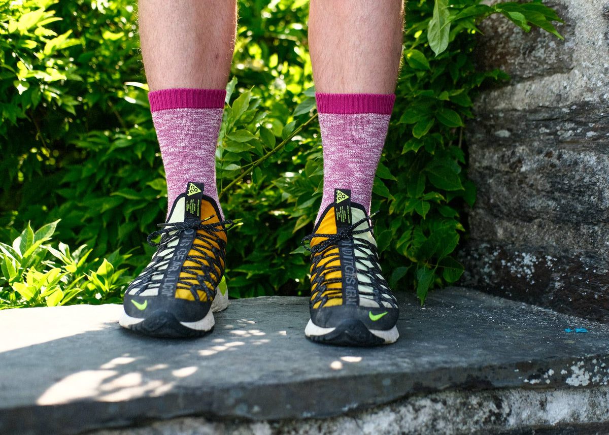 Raspberry Classic Slub Socks