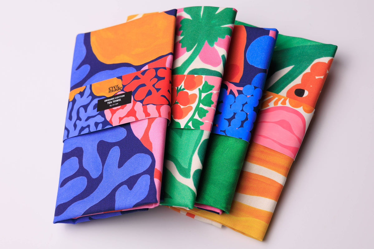 Wildflower Regeneration Tea Towel by Liv Lee