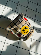 Polka Dot Graph Smile Wine Cup