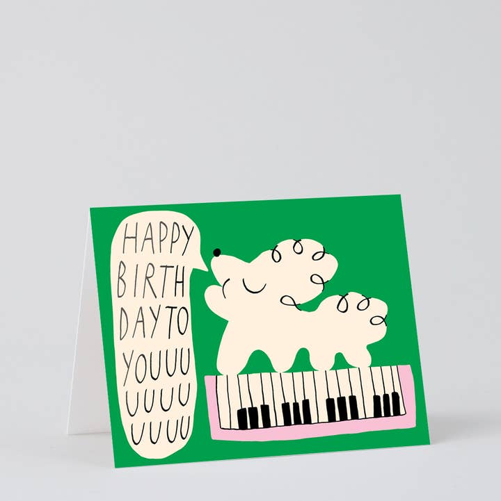 Happy Birthday To You Dog & Keyboard