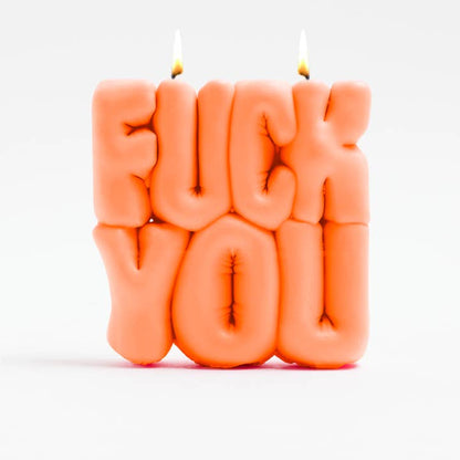 Fuck You' Puffer Candle