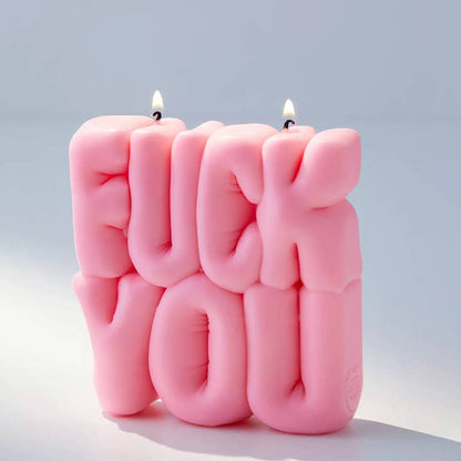 Fuck You' Puffer Candle