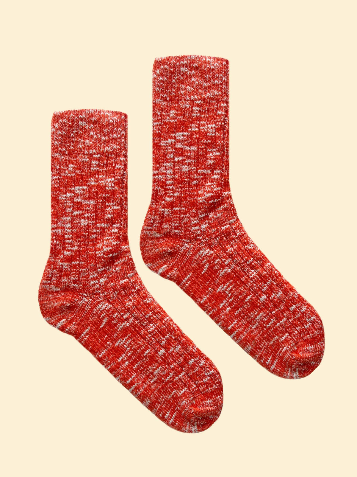 Orange Chunky Knit Socks