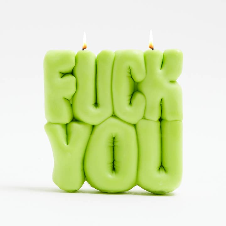 Fuck You' Puffer Candle