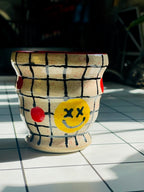 Polka Dot Graph Smile Wine Cup