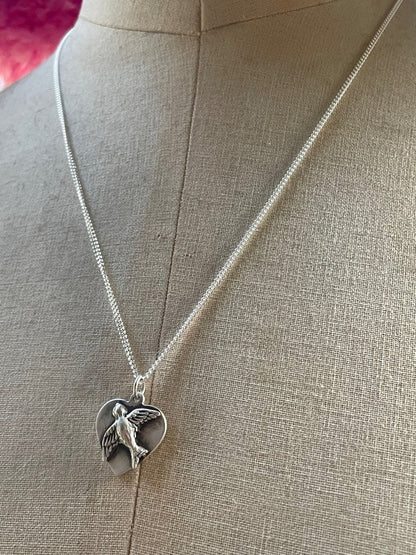 Swallow Heart Necklace