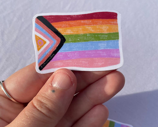 LGBTQ+ flag vinyl sticker