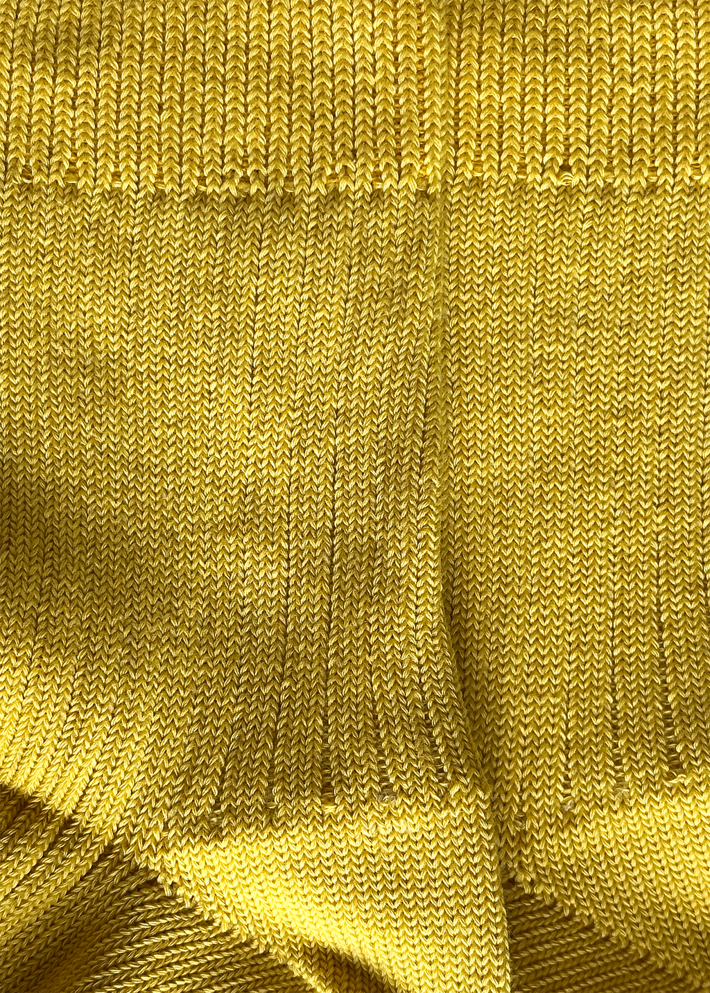 Yellow Wide Rib Socks