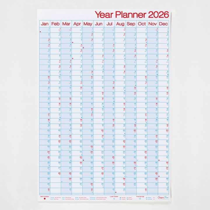 2026 Year Planner - Classic Portrait View