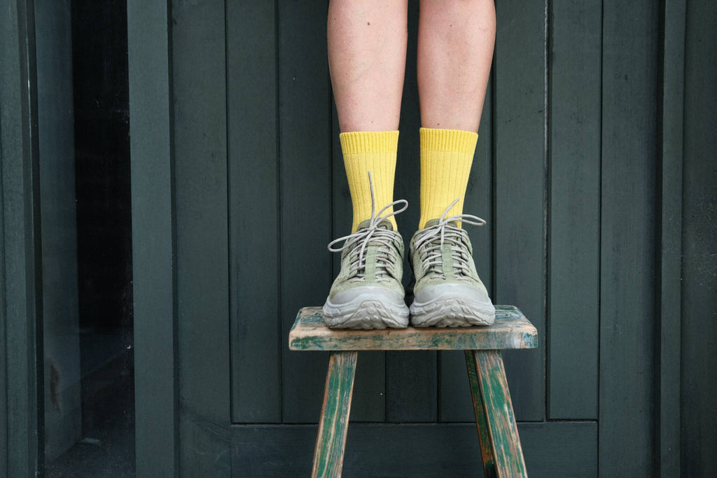 Yellow Wide Rib Socks