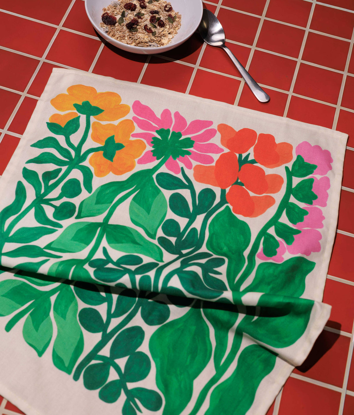Wildflower Regeneration Tea Towel by Liv Lee