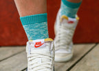 Turquoise Classic Slub Socks