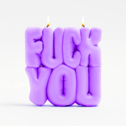 Fuck You' Puffer Candle