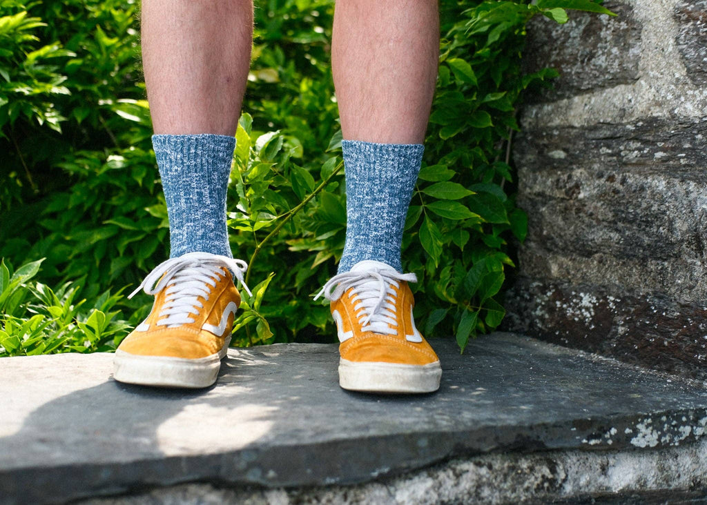 Blue Chunky Knit Socks