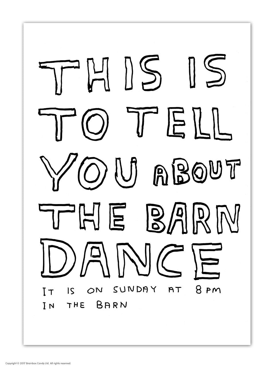 Barn Dance - Postcard