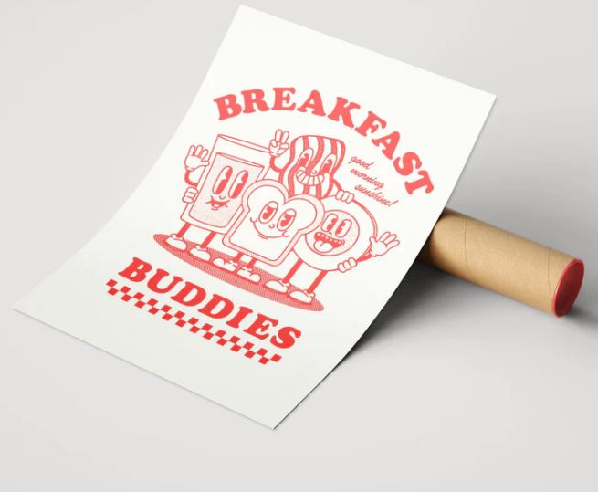 Breakfast Buddies Print