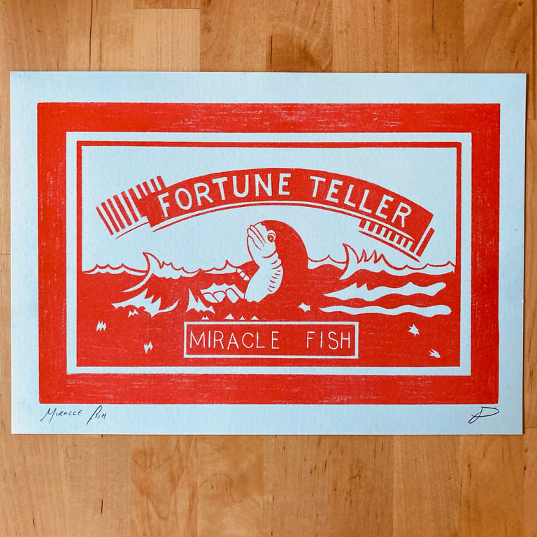 Miracle Fish - Riso Print