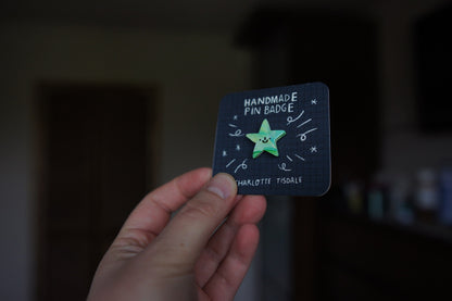 Shining Star - Handmade Pin badge
