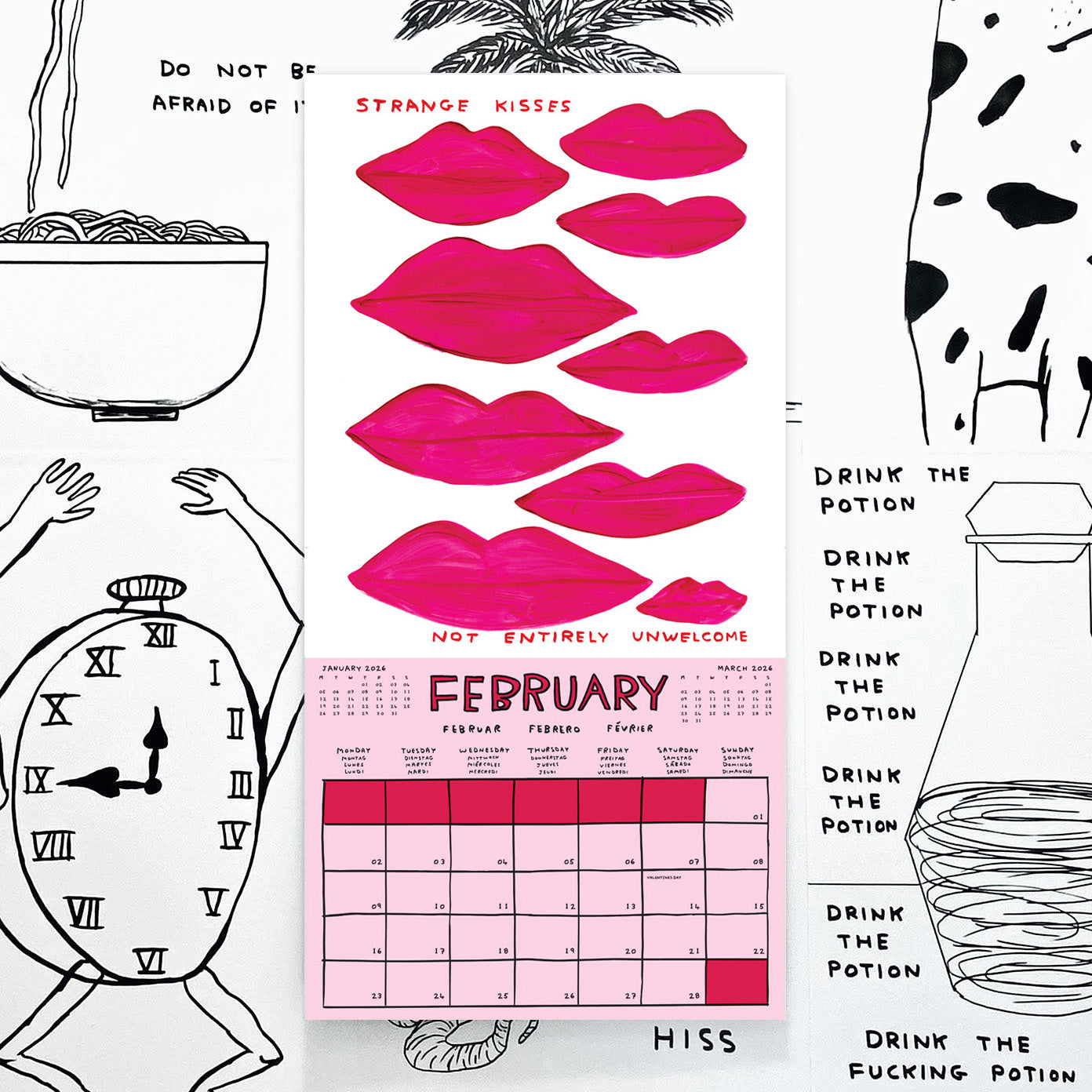 Official and Exclusive David Shrigley 2026 Calendar