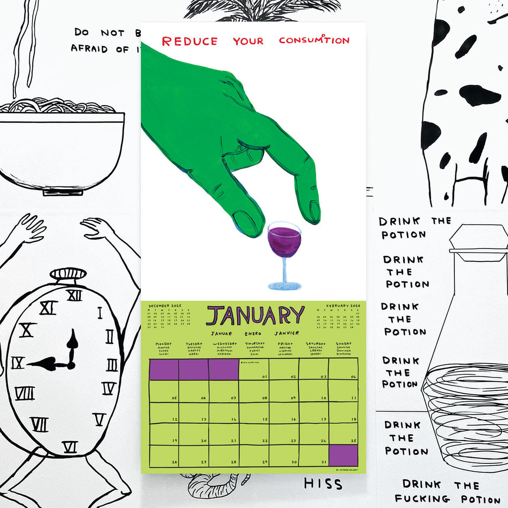 Official and Exclusive David Shrigley 2026 Calendar