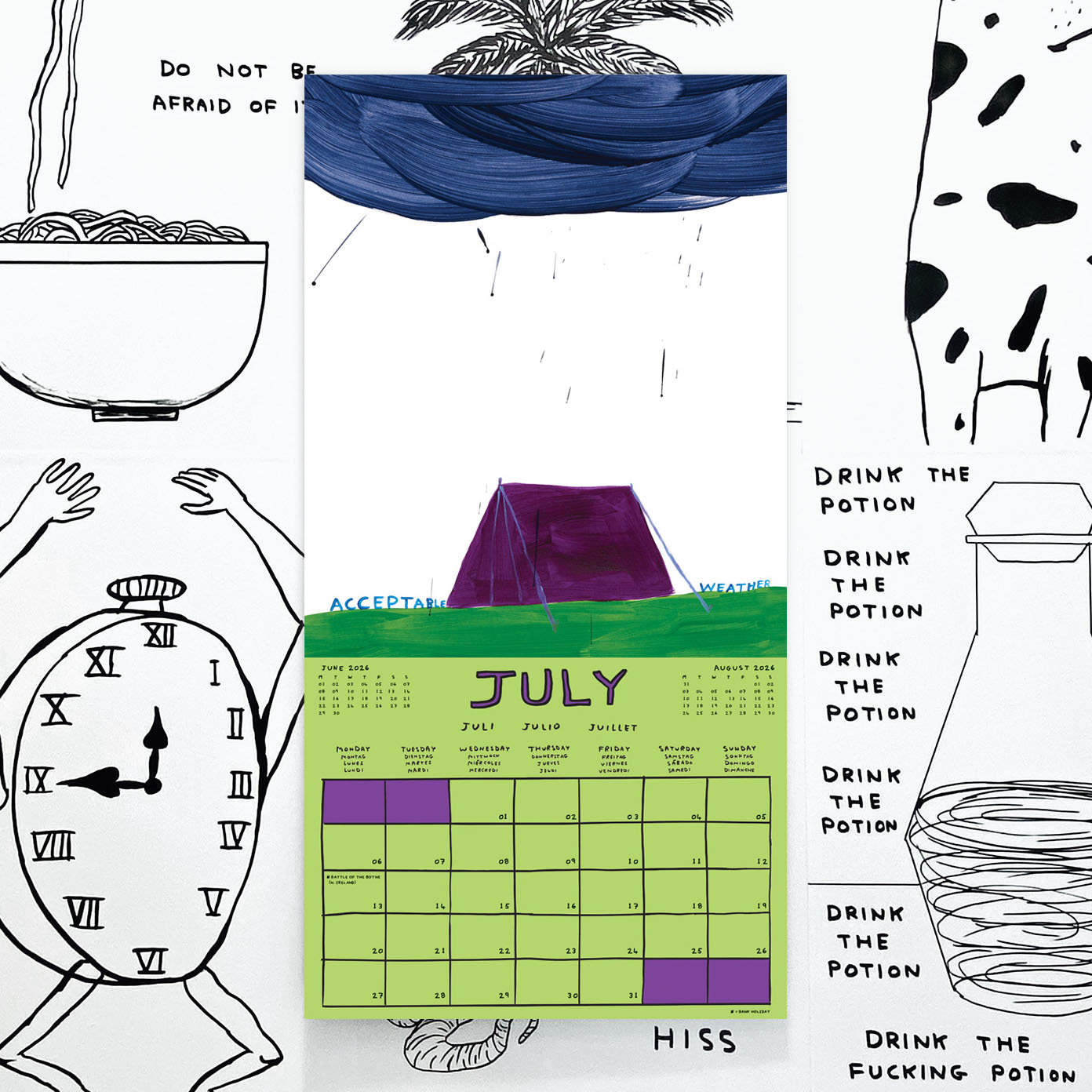 Official and Exclusive David Shrigley 2026 Calendar