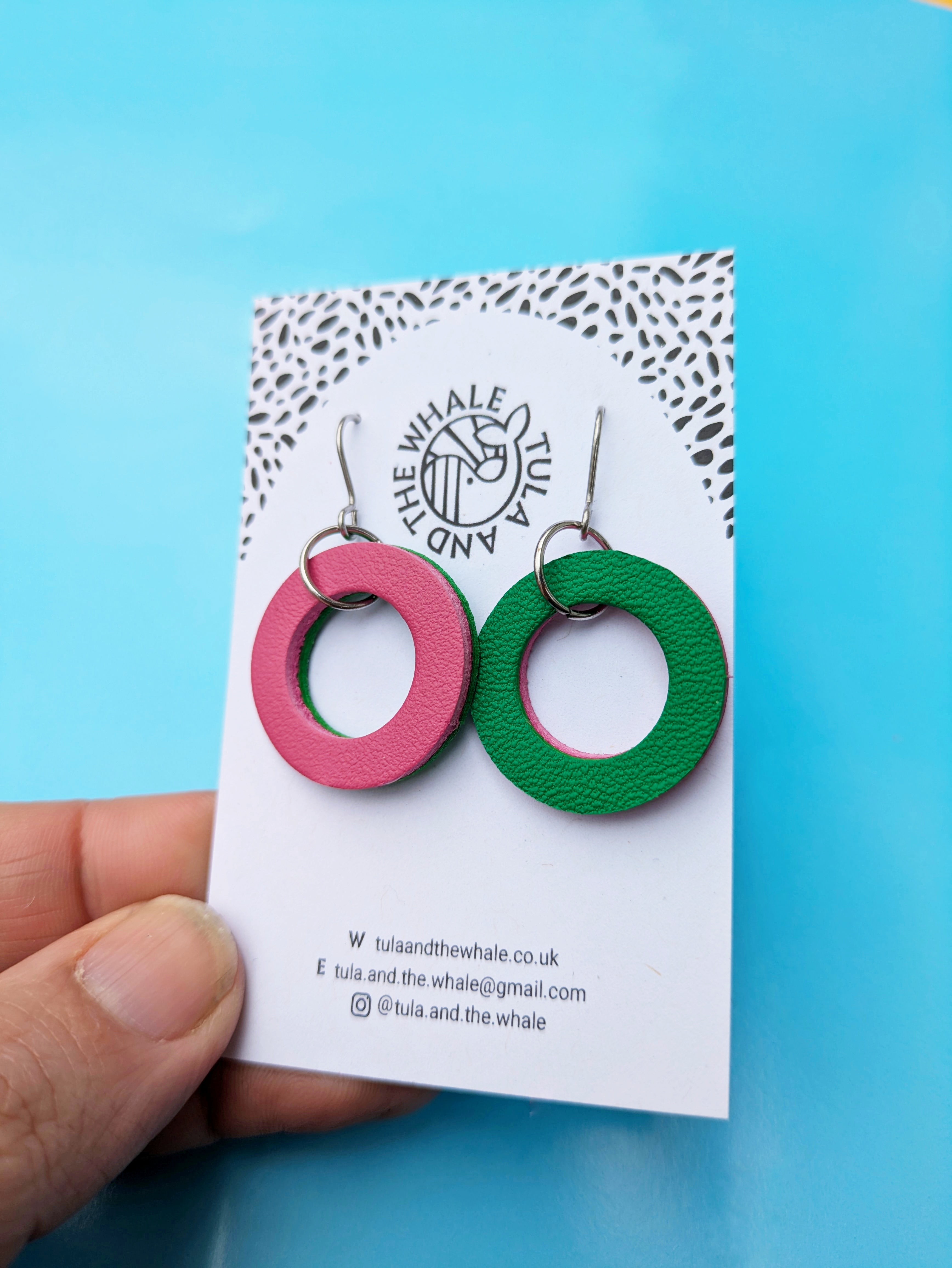 Duo Hoops Mini - Pink and Green