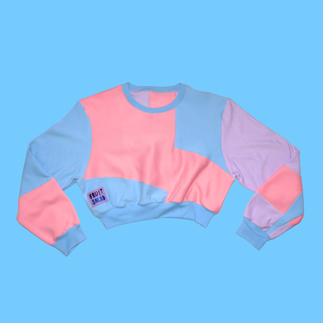 Pastel Crop Sweatshirt-Neighbourhood Store 