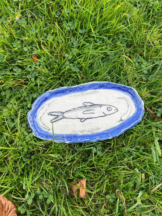 Small Painted Fish Plate