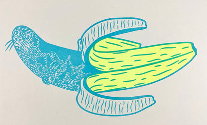 Banana Seal - Riso Print (Various colourways)