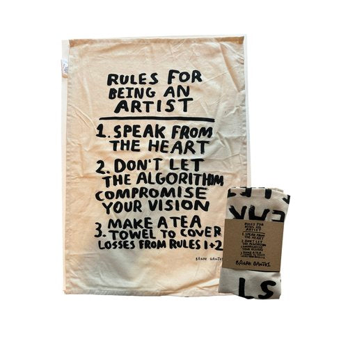 TEA TOWEL - RULES FOR BEING AN ARTIST-Neighbourhood Store 